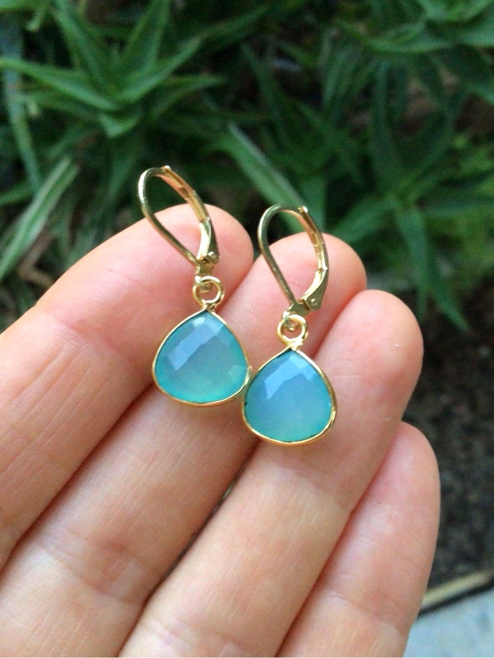 Gold Filled Chalcedony Sundance Charm Earrings - Picture 4 of 8